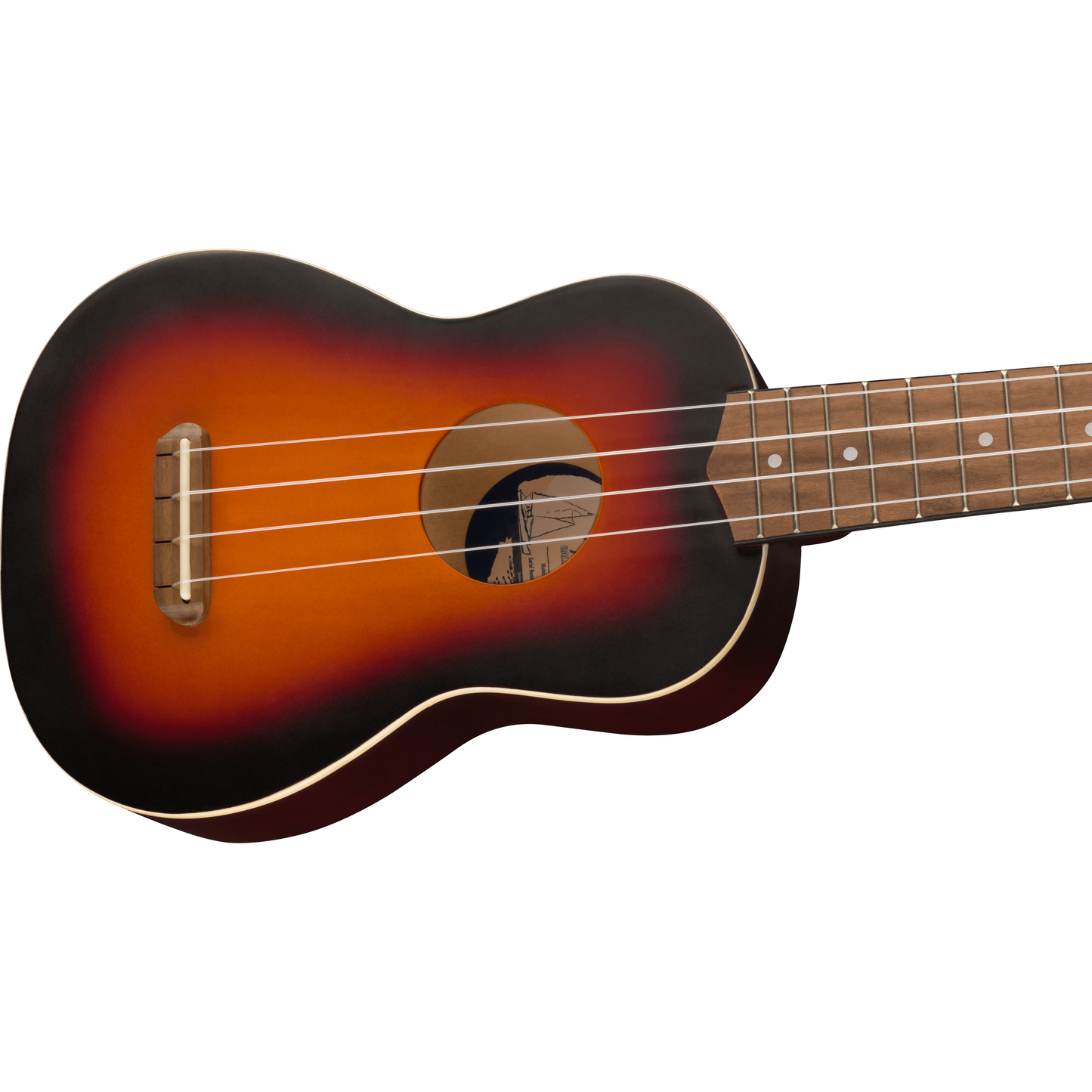 Fender Venice Soprano Ukulele, Walnut Fingerboard | Brown Sunburst