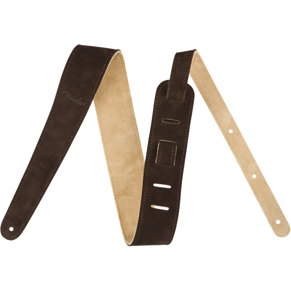 Fender Reversible Suede Strap for Guitar and Bass | Brown and Tan