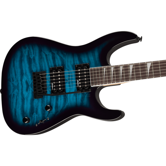 Jackson JS20 DKQ 2PT Dinky Electric Guitar | Amaranth Fingerboard | Transparent Blue Burst