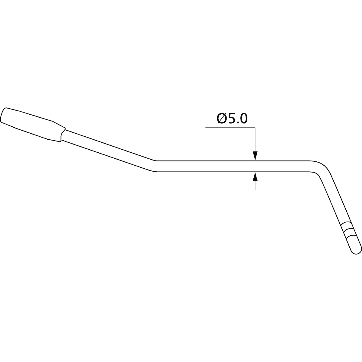 Tremolo Arm | Chrome | By Yellow Parts | ADI EZ1360C