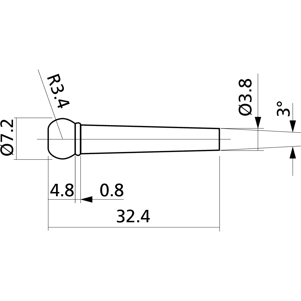 Bridge pins | White | 6 pcs | By Yellow Parts | ADI EZ1410W
