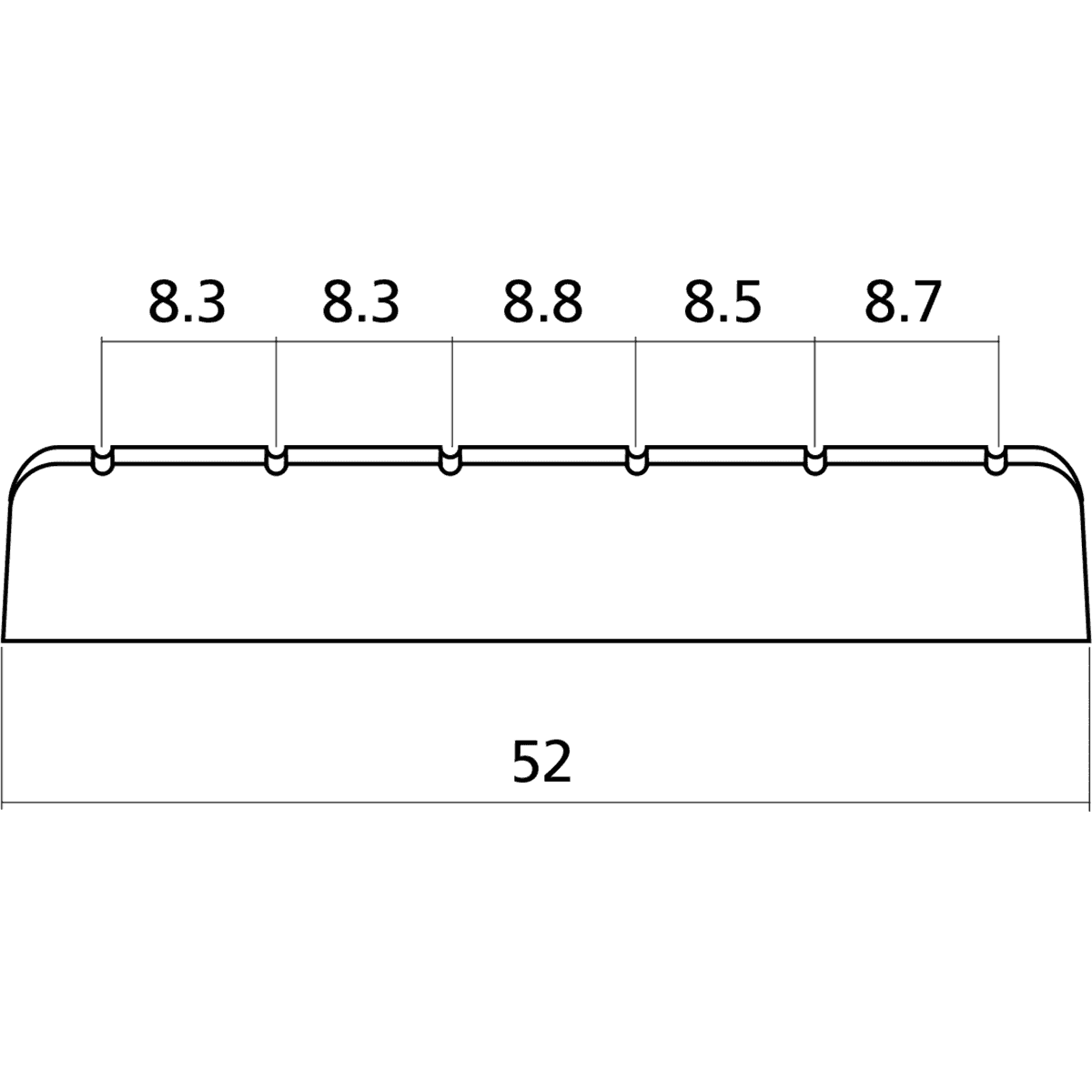 Nut For Classic Guitar | Ivory | By Yellow Parts | ADI EZ1450