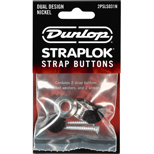 Straplok Dual Design by Dunlop | Nickel | Set of 2