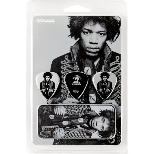 Jimi Hendrix Mankowitz Pick Tin by Dunlop | 6 Plectrums in Collectors Tin | ADU JHCT14H