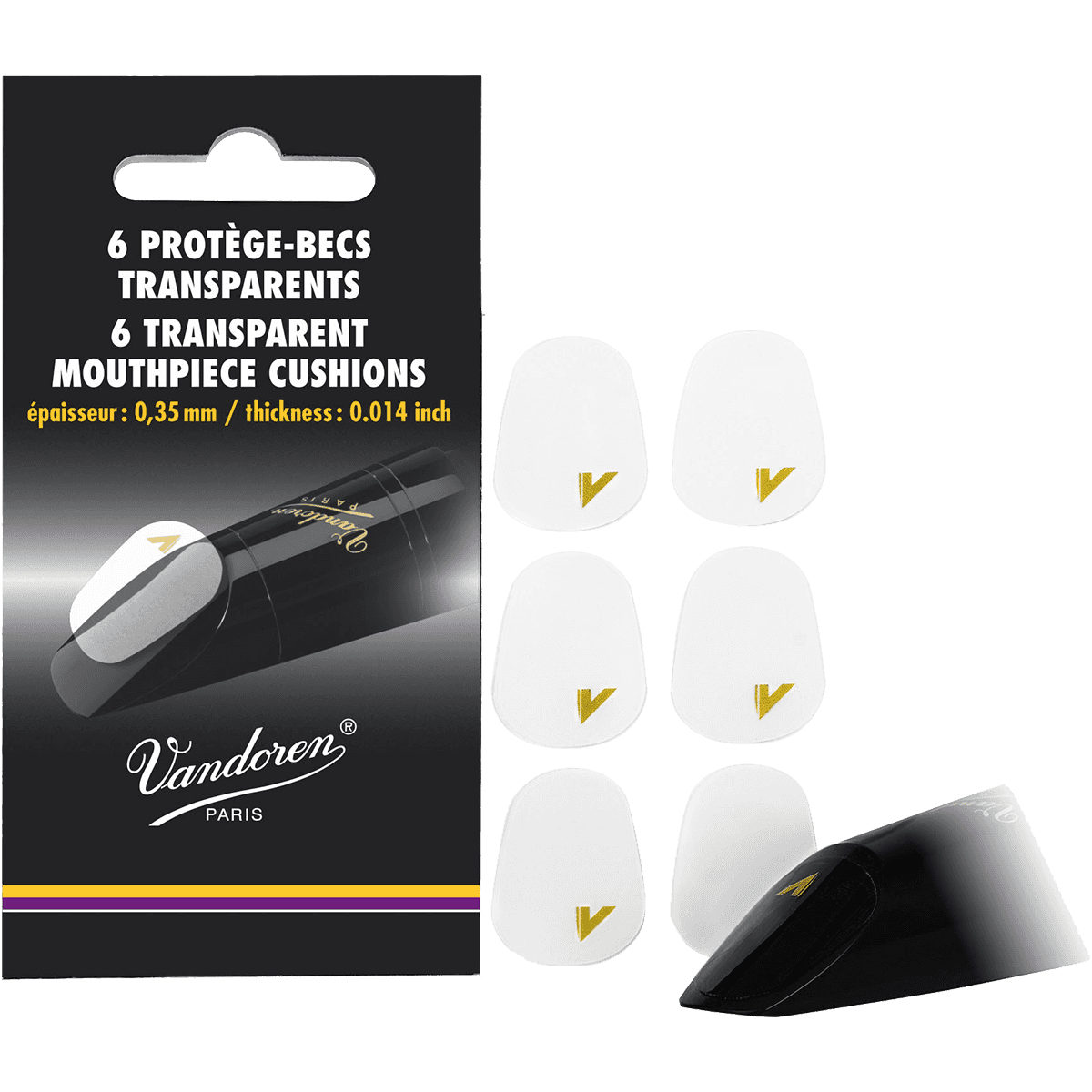 6 Transparent Mouthpiece Cushions by Vandoren