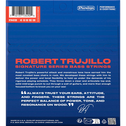Dunlop Robert Trujillo Signature Electric Bass Guitar Strings 45-130 Nickel Wound