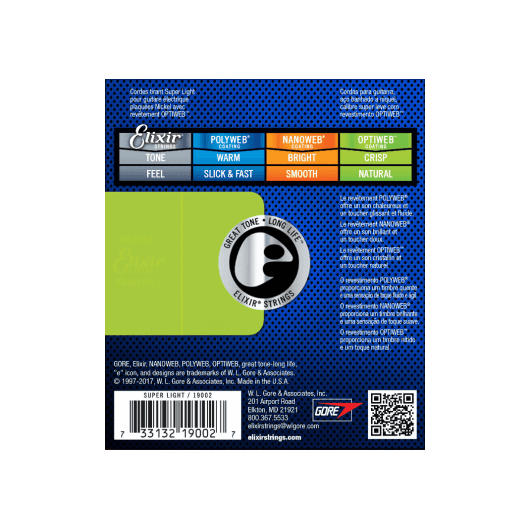 Elixir Super Light OPTIWEB 09 - 42 Electric Guitar Strings