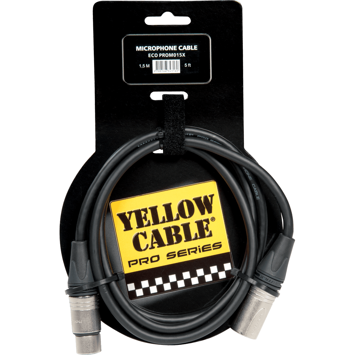 Neutrik XLR Male/Female XLR 5FT/1.5M | Pro Series Microphone Cable | By Yellow Cable