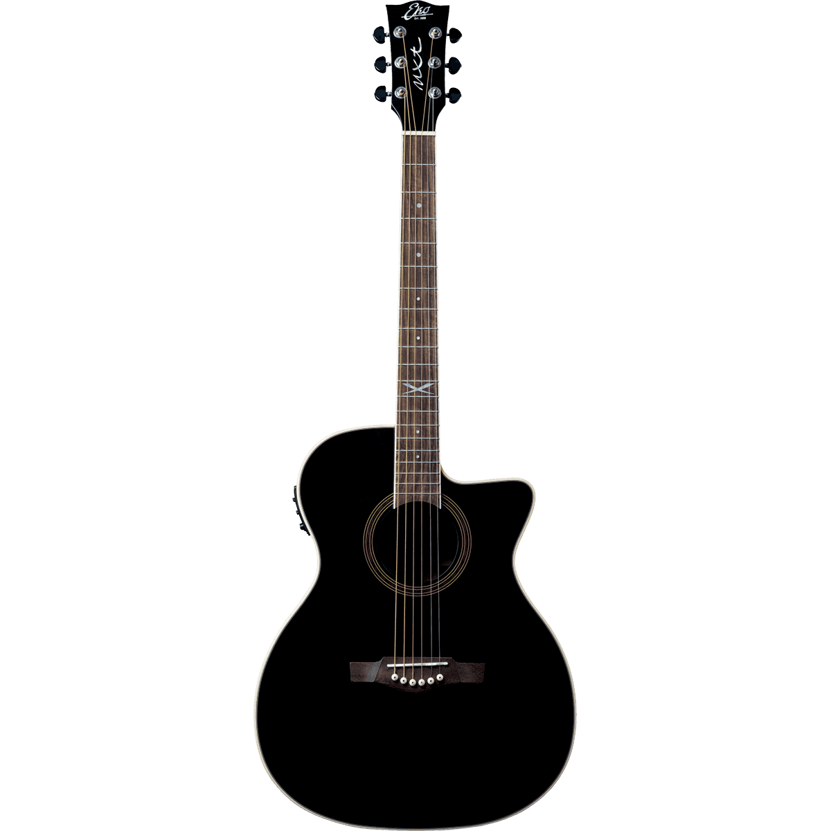 NXT A100ce Electro-Acoustic Guitar by EKO | Auditorium Cutaway with Pickup | Black