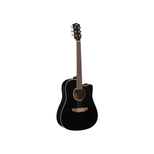 Ranger 6 Cutaway Black EQ | Electro Acoustic Guitar by Eko