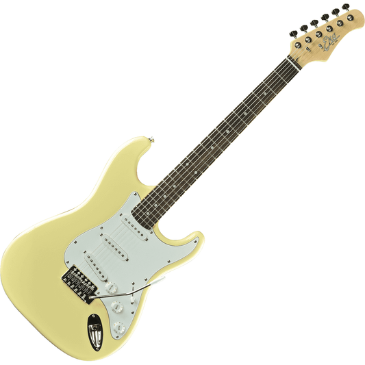 EKO S300CRM Electric Guitar | Cream Finish | Tremolo | 3 Single Coil Pickups | Includes Free Guitar Cable