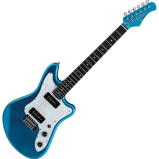 EKO Camaro VR 90 Electric Guitar | Blue Sparkle Finish | P90 Pickups | Tremolo