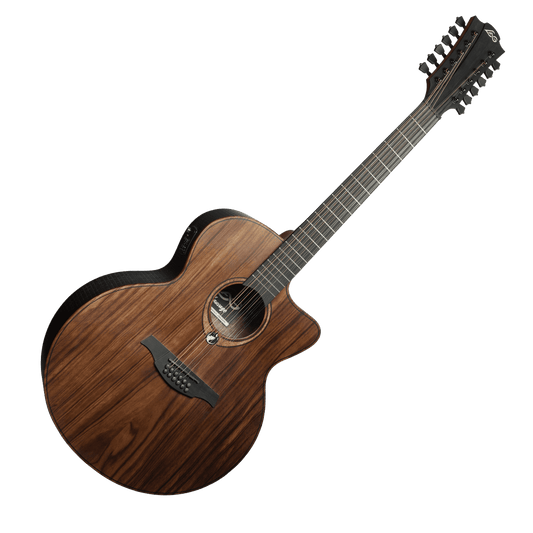 Jumbo 12 Strings Cutaway Electro Acoustic Guitar Sauvage by Lâg | Includes Case and Cable | GLA SAUVAGE-J12CE