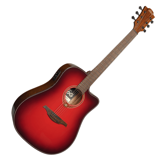 Lag Tramontane Special Edition Electro-Acoustic Dreadnought Guitar with Cutaway | Red