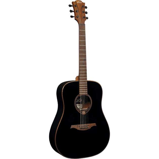 Steel String Guitar Tramontane 118 by Lâg | GLA T118D-BLK | folk guitar, no cutaway, black