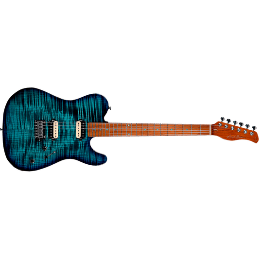 Sire Larry Carlton T7 Electric Guitar | HH Pickup Configuration | Edgeless™ Fingerboard | Transparent Blue