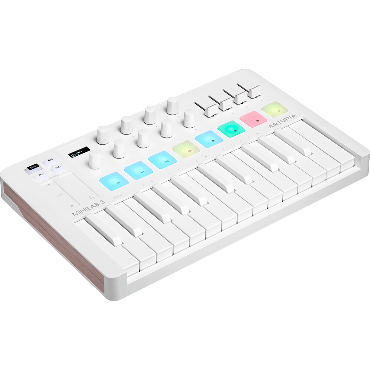 Arturia | MiniLab 3 Alpine White MIDI Keyboard Controller | 25-note | USB Midi | Software Included