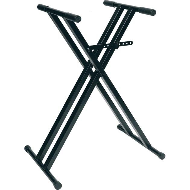 X Double Heavy-Duty Keyboard Stand Black by RTX | X203