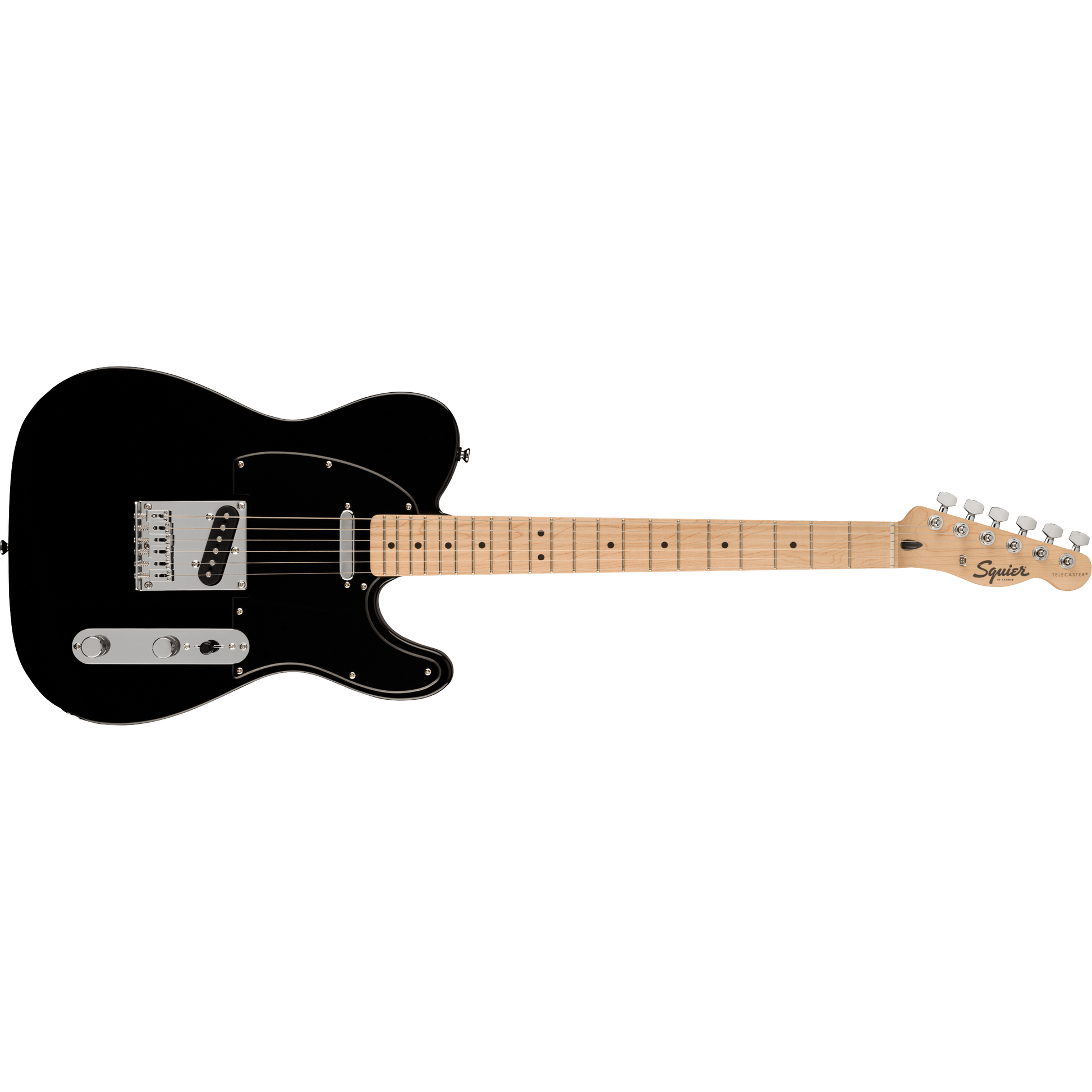 Squier FSR Bullet® Telecaster®, Maple Fingerboard, Black Pickguard, Black Electric Guitar by Fender