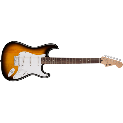 Fender Squier Bullet Stratocaster HT | Brown Sunburst | Electric Guitar with Poplar Body | Maple Neck Indian Laurel Fingerboard | 3 Single-coil Pickups | Hardtail Bridge