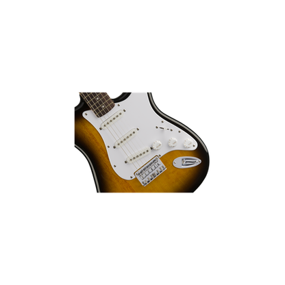 Fender Squier Bullet Stratocaster HT | Brown Sunburst | Electric Guitar with Poplar Body | Maple Neck Indian Laurel Fingerboard | 3 Single-coil Pickups | Hardtail Bridge
