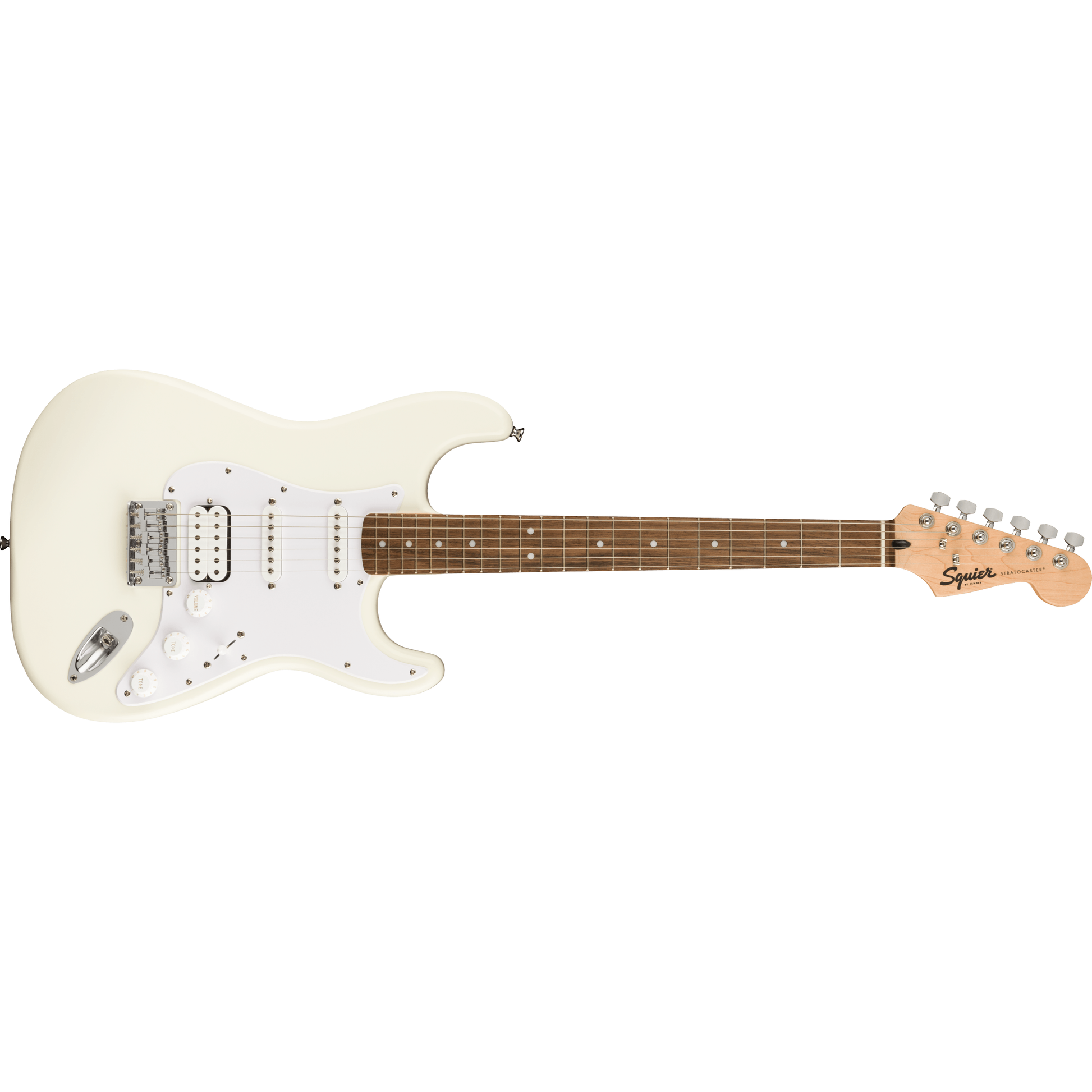 Squier Bullet Series™ Stratocaster® HT HSS, Laurel Fingerboard, White Pickguard, Arctic White Electric Guitar