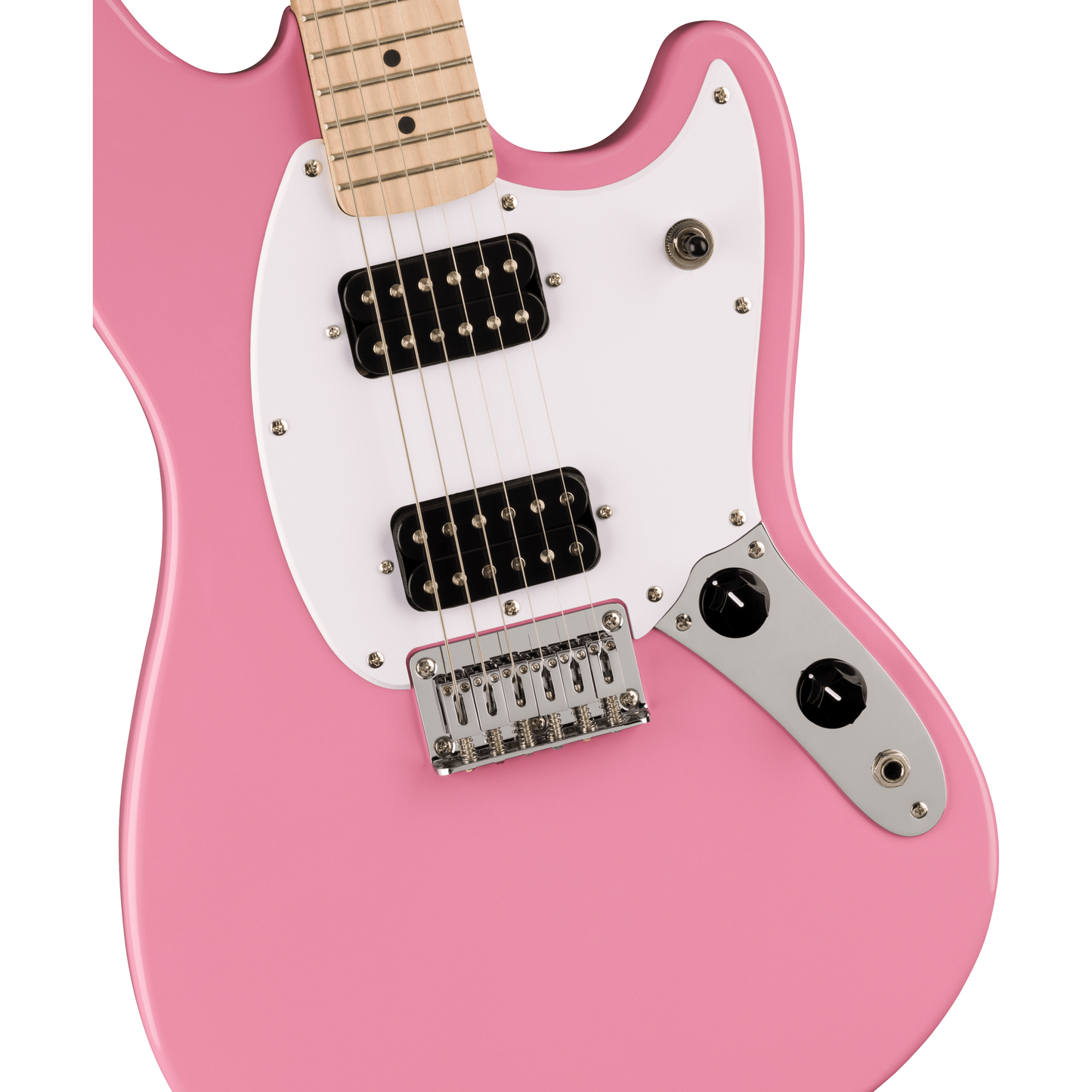 Squier Sonic Mustang HH Electric Guitar | Maple Fingerboard | White Pickguard | Flash Pink