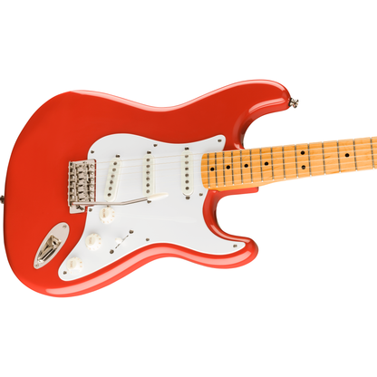 Squier Classic Vibe 50s Stratocaster Electric Guitar | SSS Pickup Configuration | Maple Fingerboard | Fiesta Red