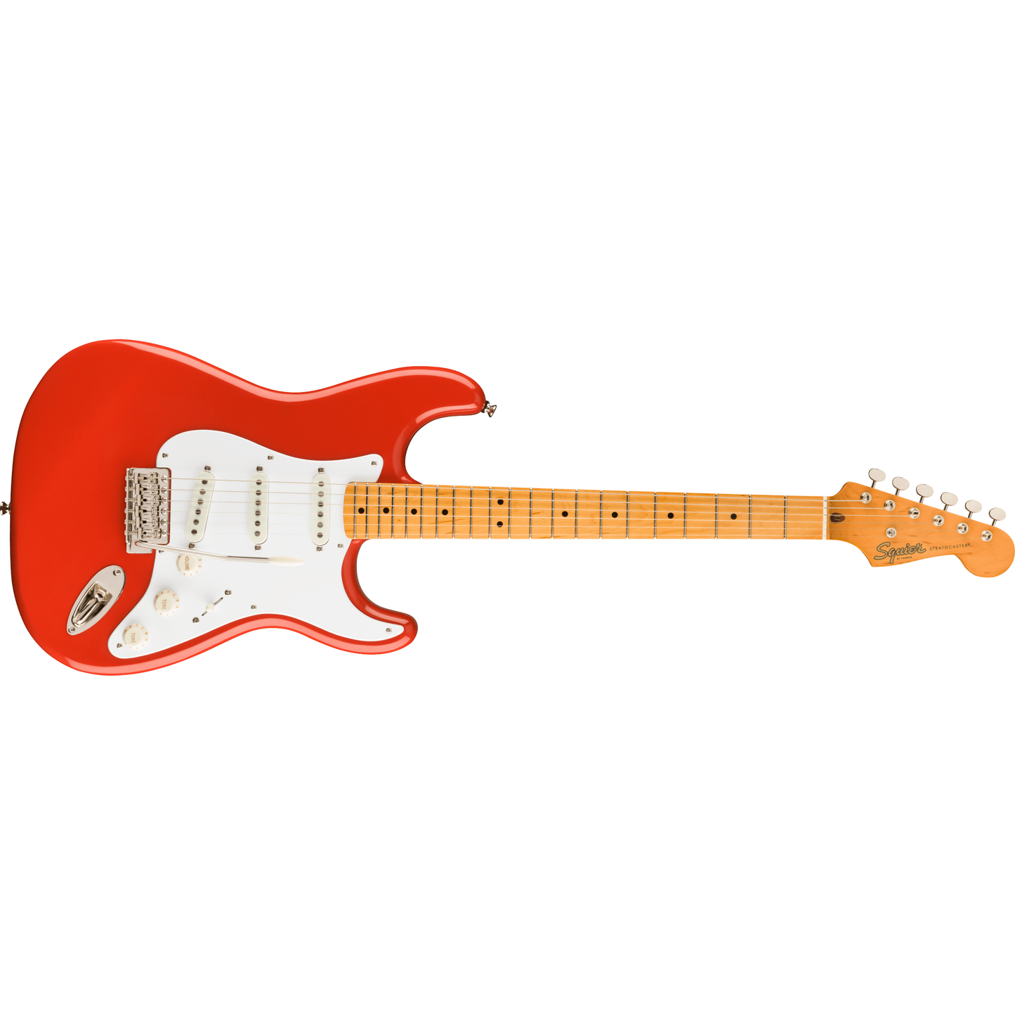 Squier Classic Vibe 50s Stratocaster Electric Guitar | SSS Pickup Configuration | Maple Fingerboard | Fiesta Red