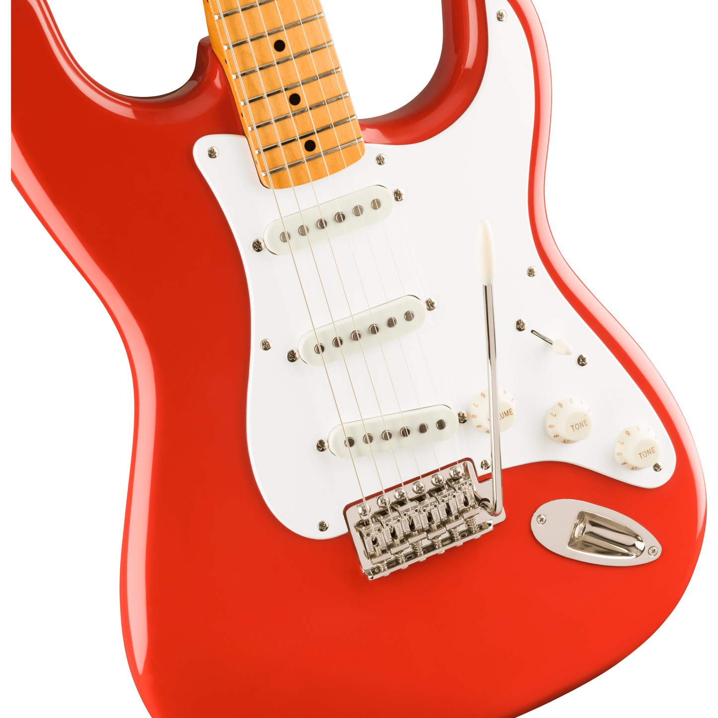 Squier Classic Vibe 50s Stratocaster Electric Guitar | SSS Pickup Configuration | Maple Fingerboard | Fiesta Red
