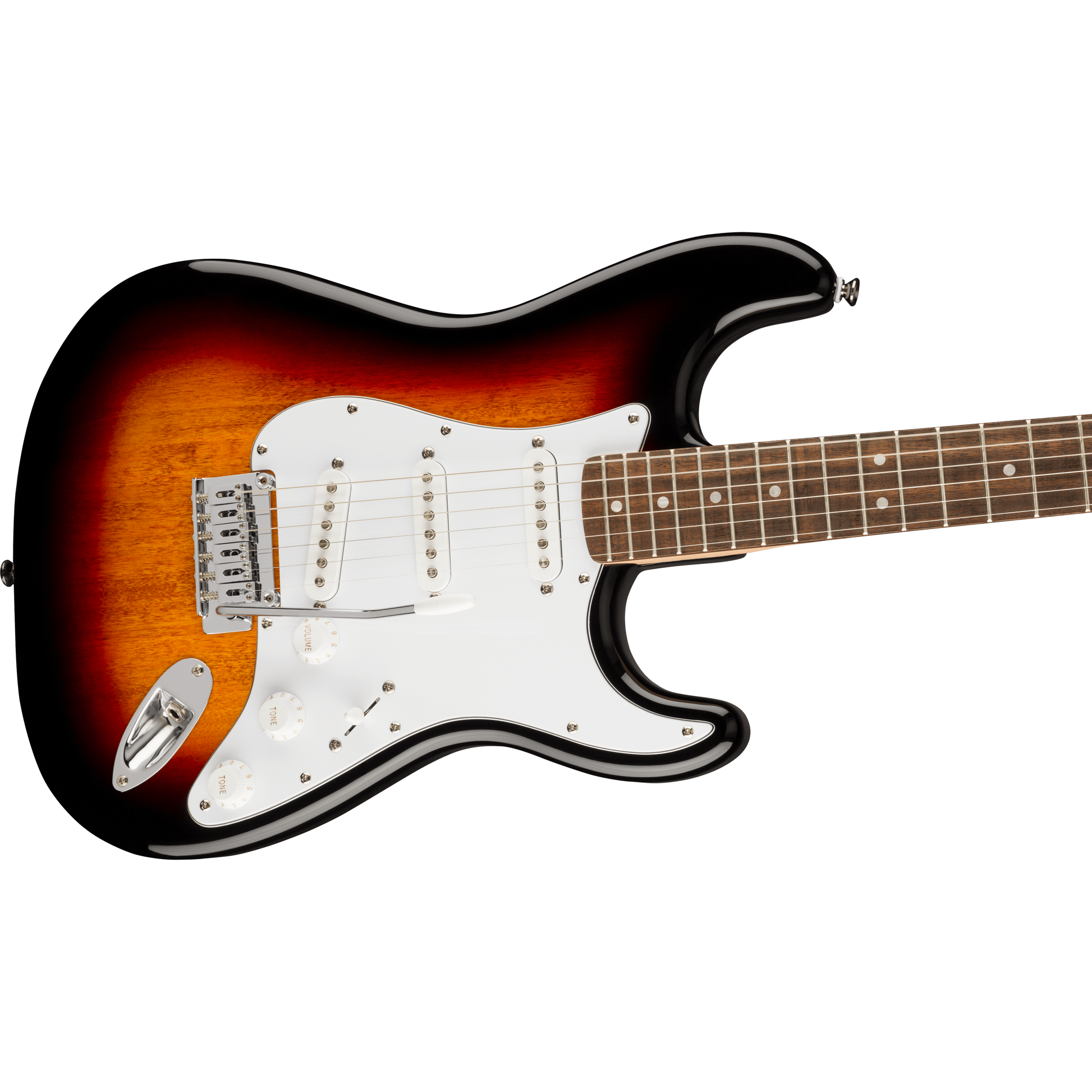 Affinity Series™ Stratocaster ®, Maple Fingerboard, White Pickguard, 3-Color Sunburst Electric Guitar by Fender
