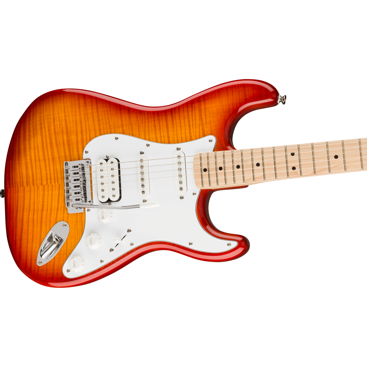 Squier Affinity Stratocaster HSS Electric Guitar | Maple Fingerboard | White Pickguard | Sienna Sunburst