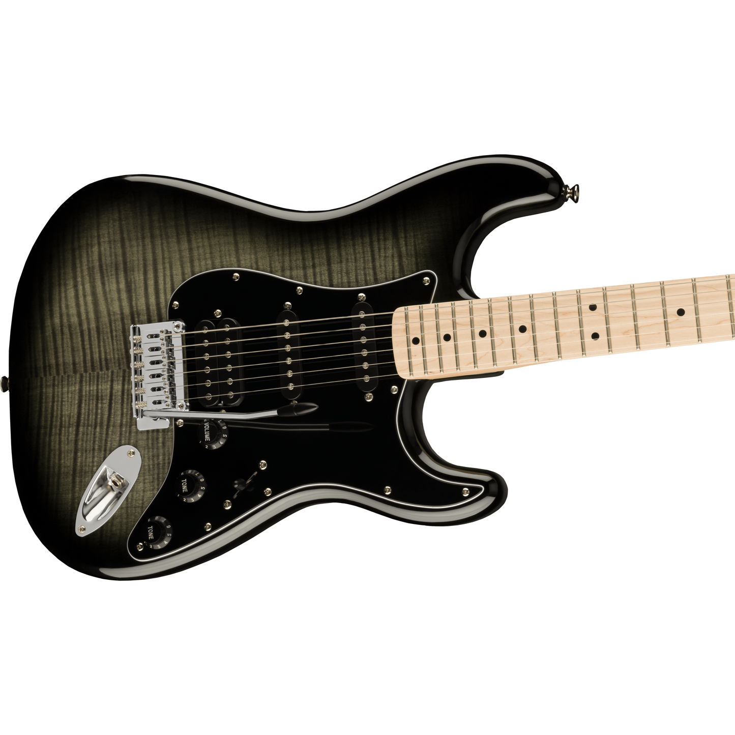 Squier Affinity Stratocaster HSS Electric Guitar | Maple Fingerboard | Black Pickguard | Black Burst
