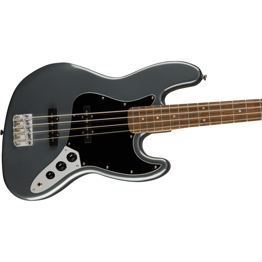 Affinity Series™ Jazz Bass®, Laurel Fingerboard, Black Pickguard, Charcoal Frost Metallic