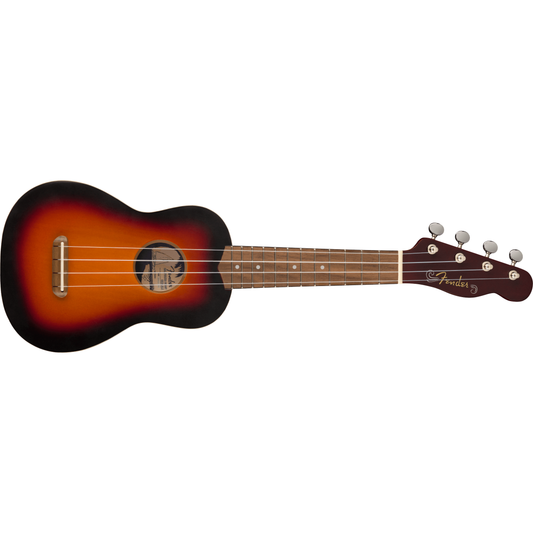 Fender Venice Soprano Ukulele, Walnut Fingerboard | Brown Sunburst