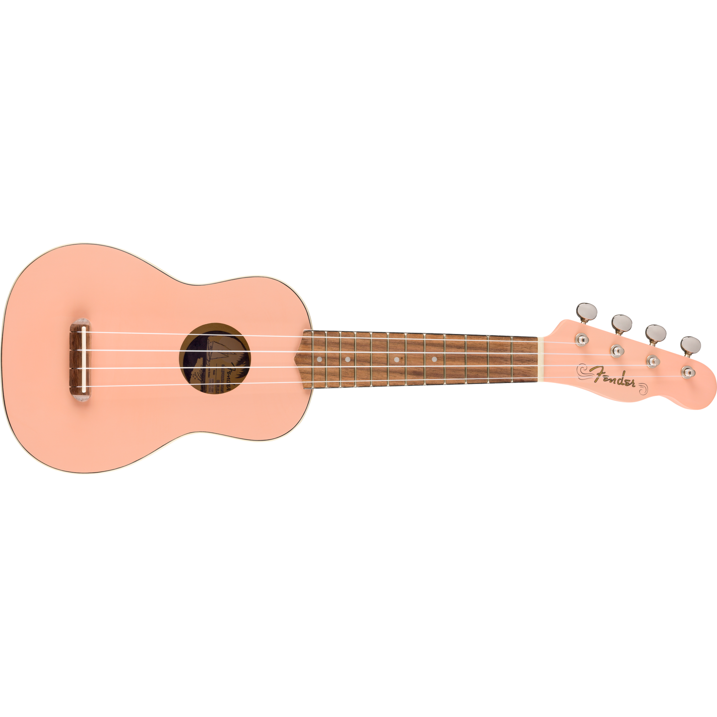 Fender Venice Soprano Ukulele, Walnut Fingerboard | Shell Pink