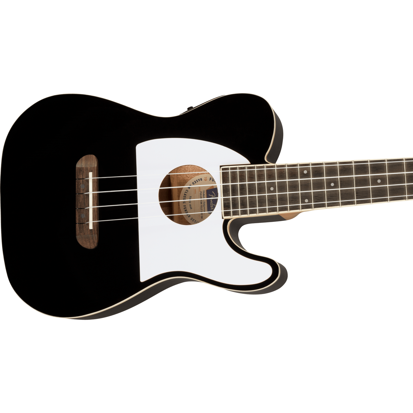Fender Fullerton Telecaster Concert Ukulele in Black | Electro-acoustic