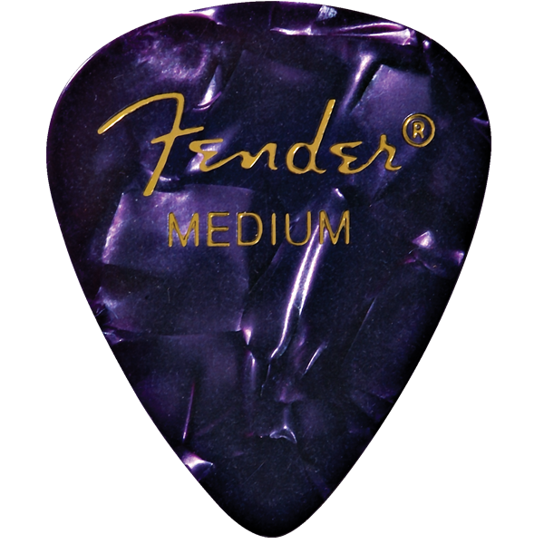 PREMIUM Medium Celluloid Picks | Pack of 12 | By Fender | 351 Shape | Purple | 1980351876