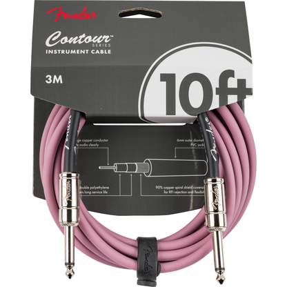 Fender Contour Series Instrument Cable 3m | Burgundy Mist