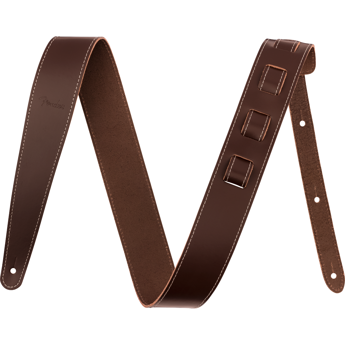 Fender Essentials Leather Strap for Guitar and Bass | Brown