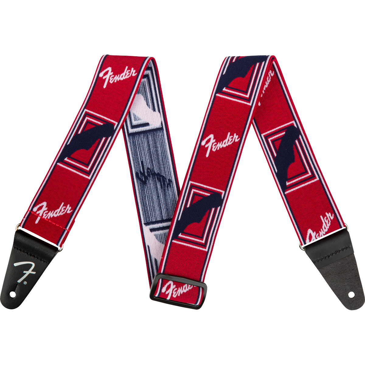 Fender WeighLess™ Monogram Guitar Strap | Red/White/Blue