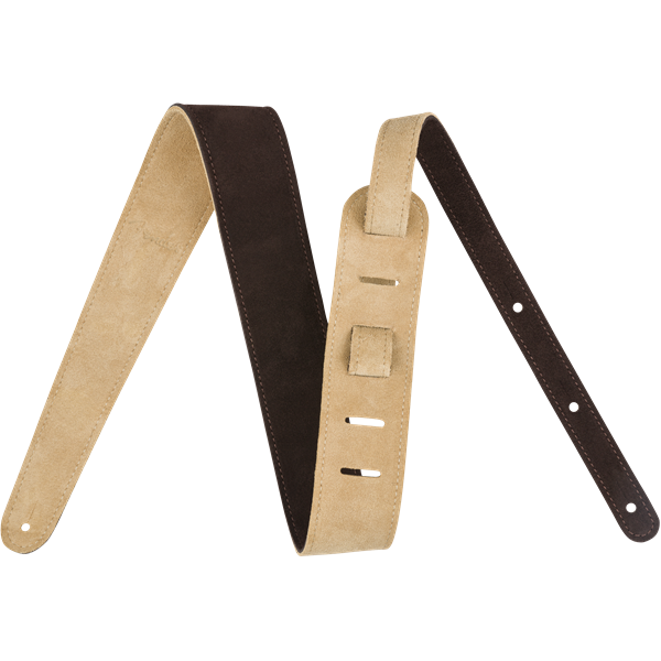Fender Reversible Suede Strap for Guitar and Bass | Brown and Tan