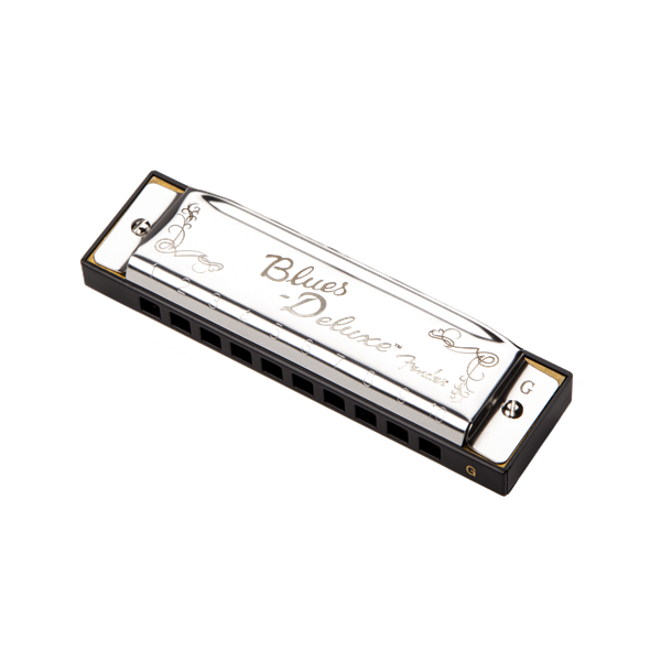 Blues Deluxe Harmonica by Fender | Key of G | Including Case and Cleaning Cloth