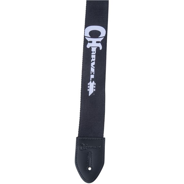 Black Strap with White Logo by Charvel®  | Polyester instrument strap | Adjustable Length