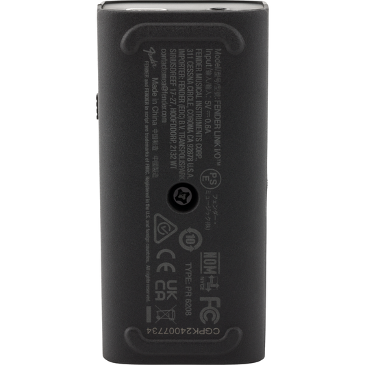 Fender Link I/O Audio Interface | USB-C Connection | 24-bit / 96kHz Audio | Pocket Sized | Black