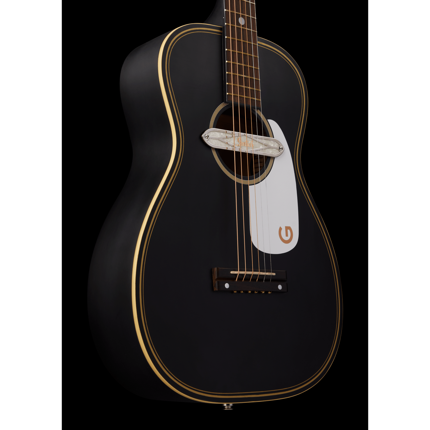 Gretsch® G9520E Gin Rickey ™ 24” Acoustic/Electric Guitar with Soundhole Pickup |Basswood Body | Walnut Fingerboard |Colour Smokestack Black | Non Cutaway