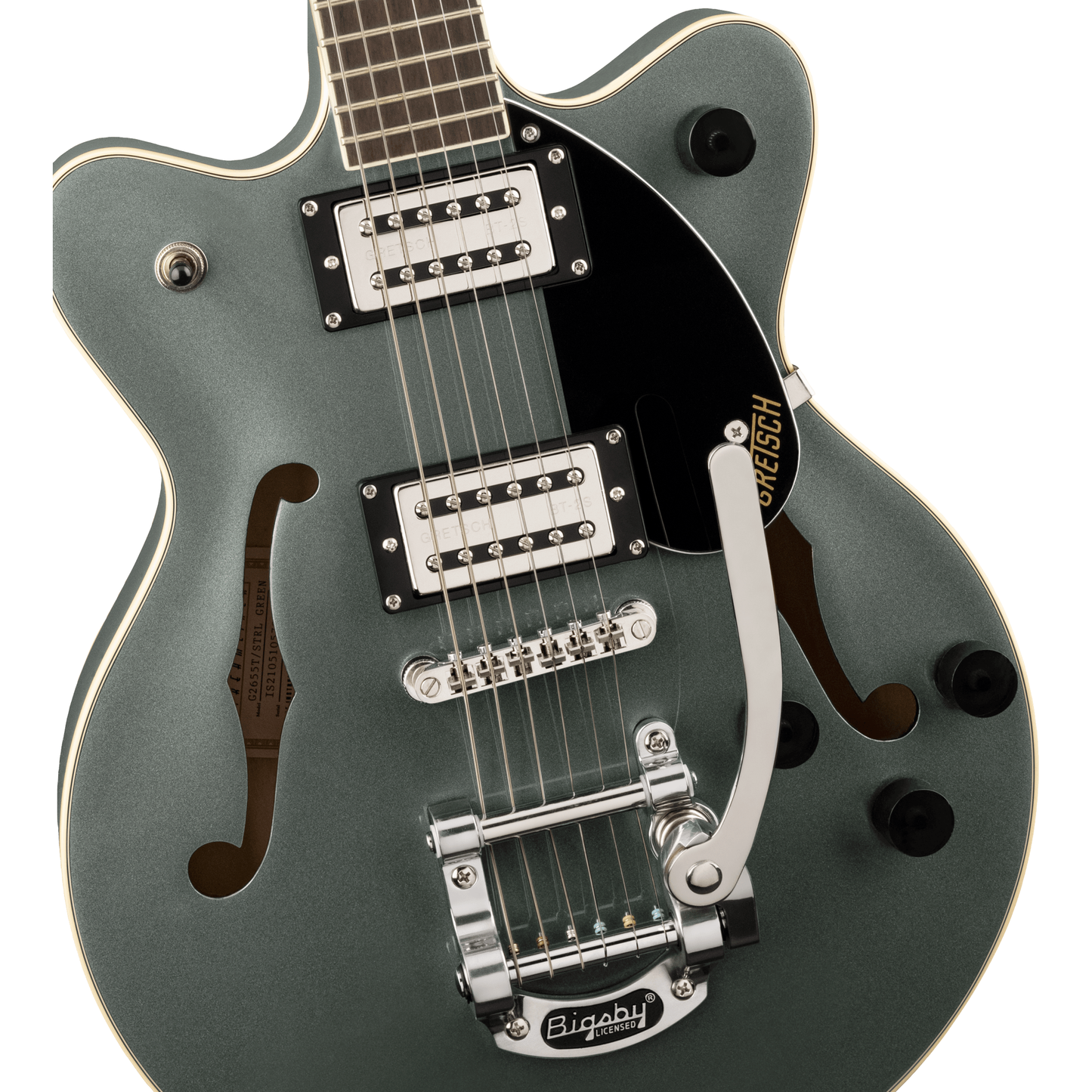 Gretsch G2655T Streamliner Center Block Jr. Double-Cut with Bigsby | Stirling Green | Electric Guitar