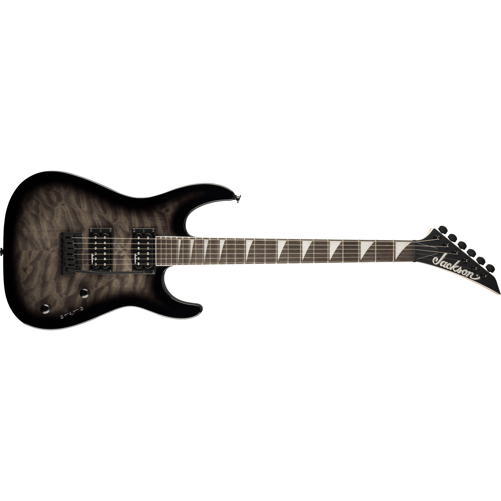 Jackson JS20 DKQ 2PT Dinky Electric Guitar | Amaranth Fingerboard | Transparent Black Burst
