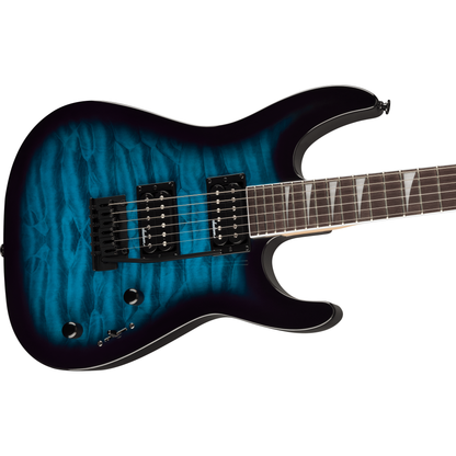 Jackson JS20 DKQ 2PT Dinky Electric Guitar | Amaranth Fingerboard | Transparent Blue Burst