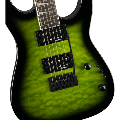 Jackson JS20 DKQ 2PT Dinky Electric Guitar | Amaranth Fingerboard | Transparent Green Burst